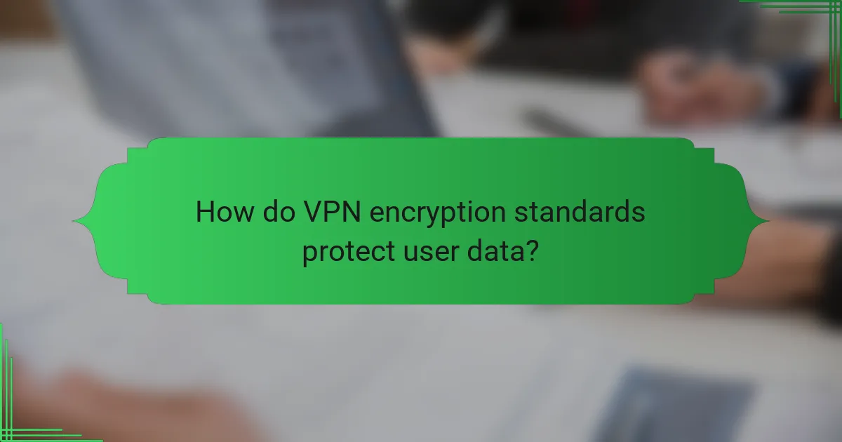 How do VPN encryption standards protect user data?